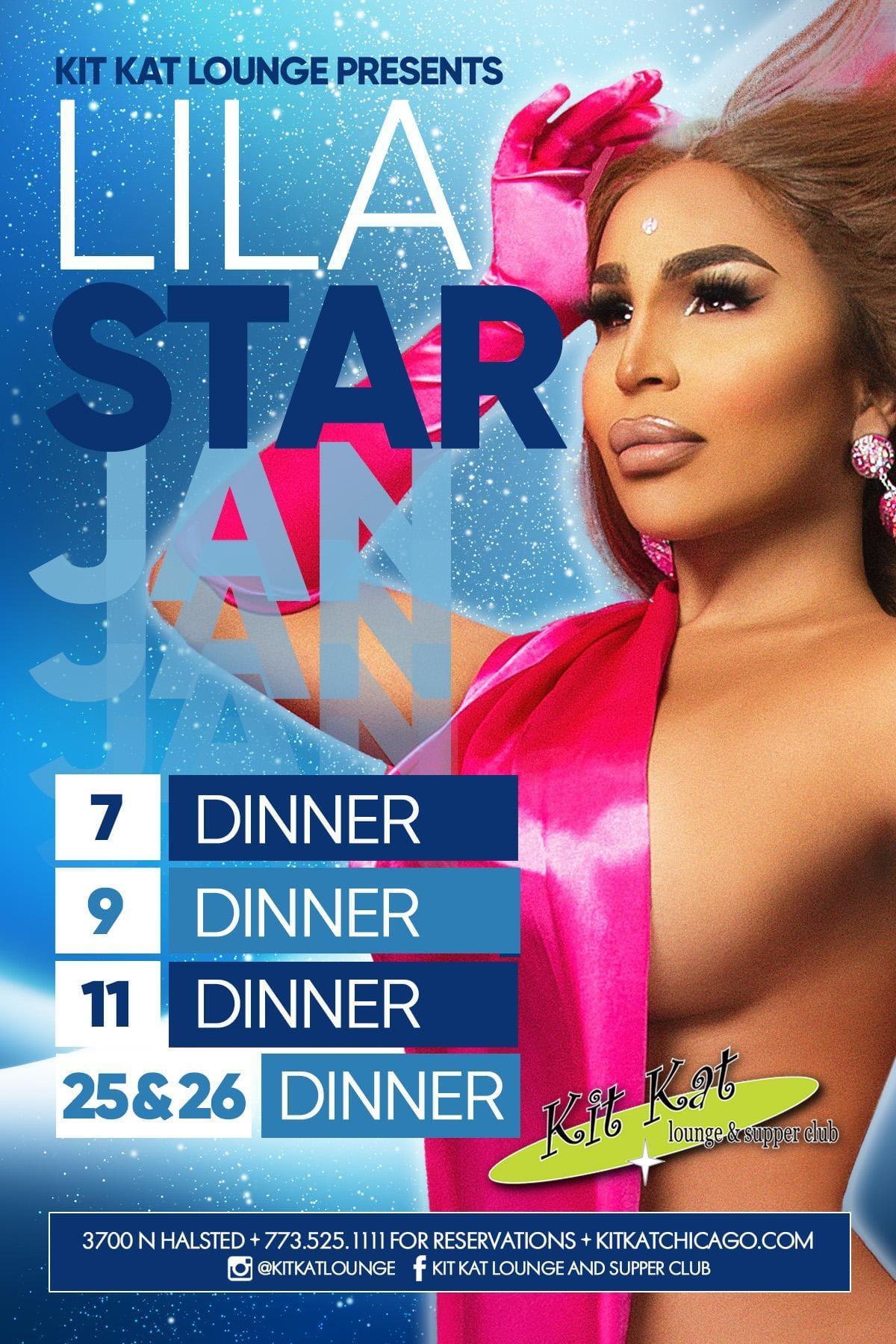 Lila Star January 2024 Kit Kat Drag Show Chicago