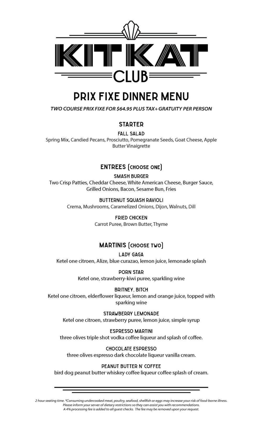 KitKatClub PrixFixeDinnerMenu 1002Final